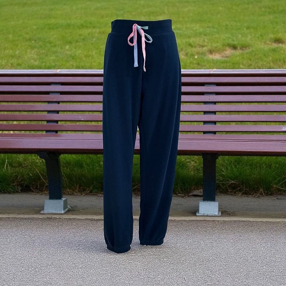 PJ Salvage Jogger‎ Pants Navy Heart Print Lounge Sweatpants NWT Medium Cozy